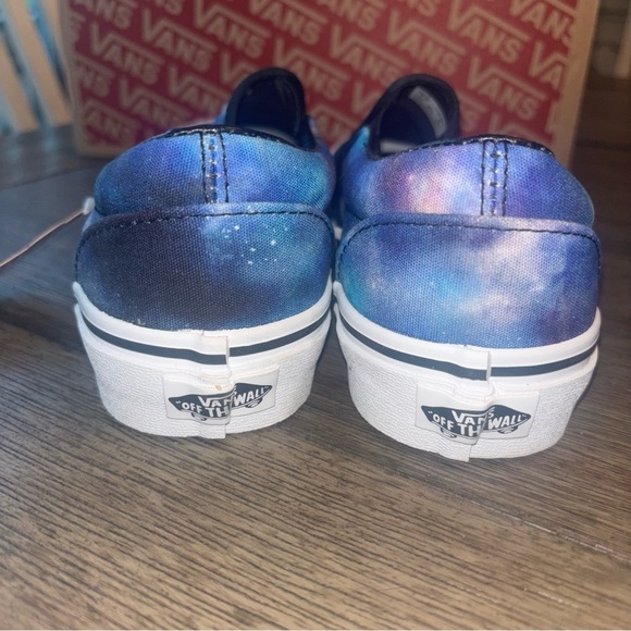 Vans Cosmic Blue Slip-On Shoes Sz 7 - Picture 6 of 9